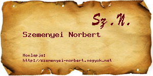 Szemenyei Norbert névjegykártya